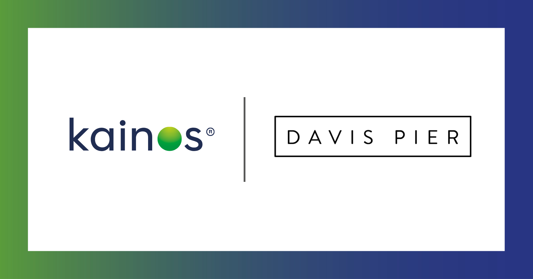 logos for Kainos and Davis Pier